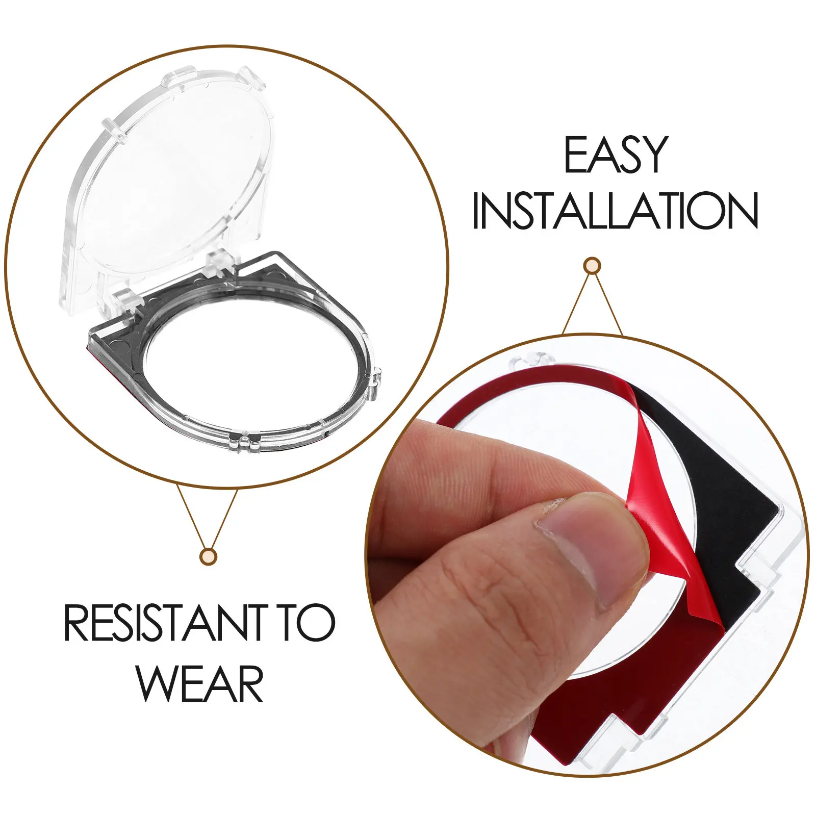 2Pcs Clear Plastic Button Cover 41Mm for Computer Power Switch Pc Elevator Dishwasher Washing Machine Start Stop Push Button