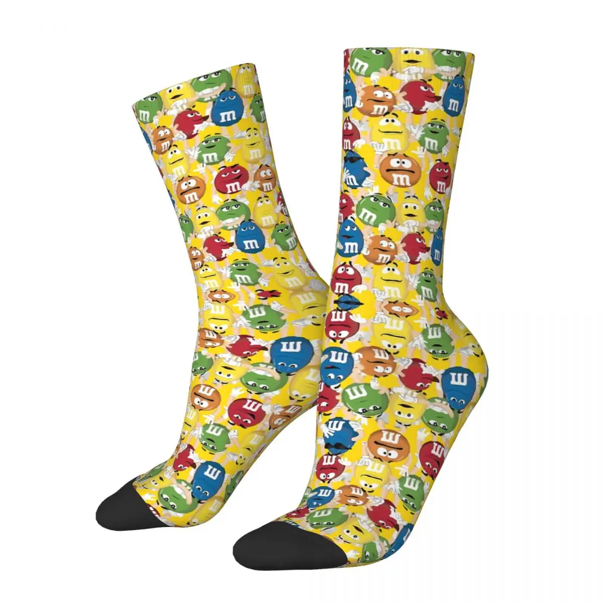 Hip Hop Vintage Candy Character Collection Crazy Men's compression Socks Unisex M Chocolate Harajuku Pattern Printed Funny