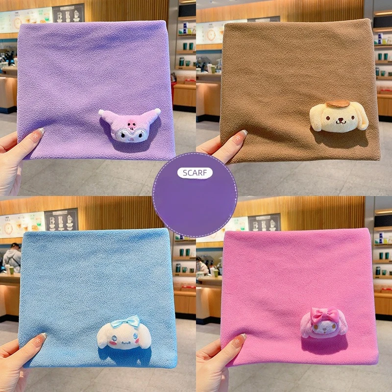 

Miniso Sanrio Children's Scarf in Autumn and Winter Knitted Little Girl Windproof Warm Scarf Baby Cold Protection Neck Cover