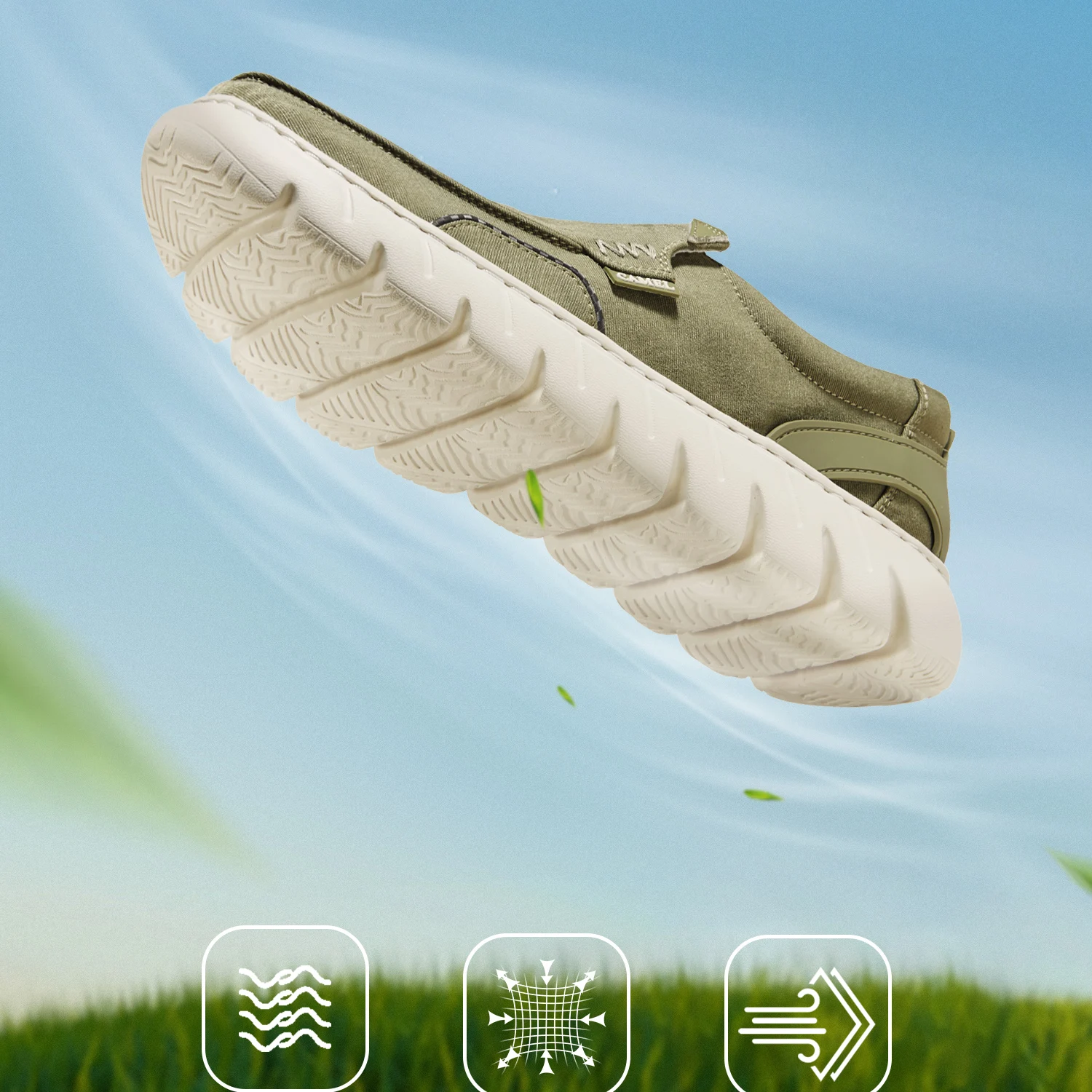 GOLDEN CAMEL Men\'s Shoes Breathable 2025 Summer Comfortable Slip-on Loafers Lazy Canvas Shoes Dad Trendy Casual Shoes for Men