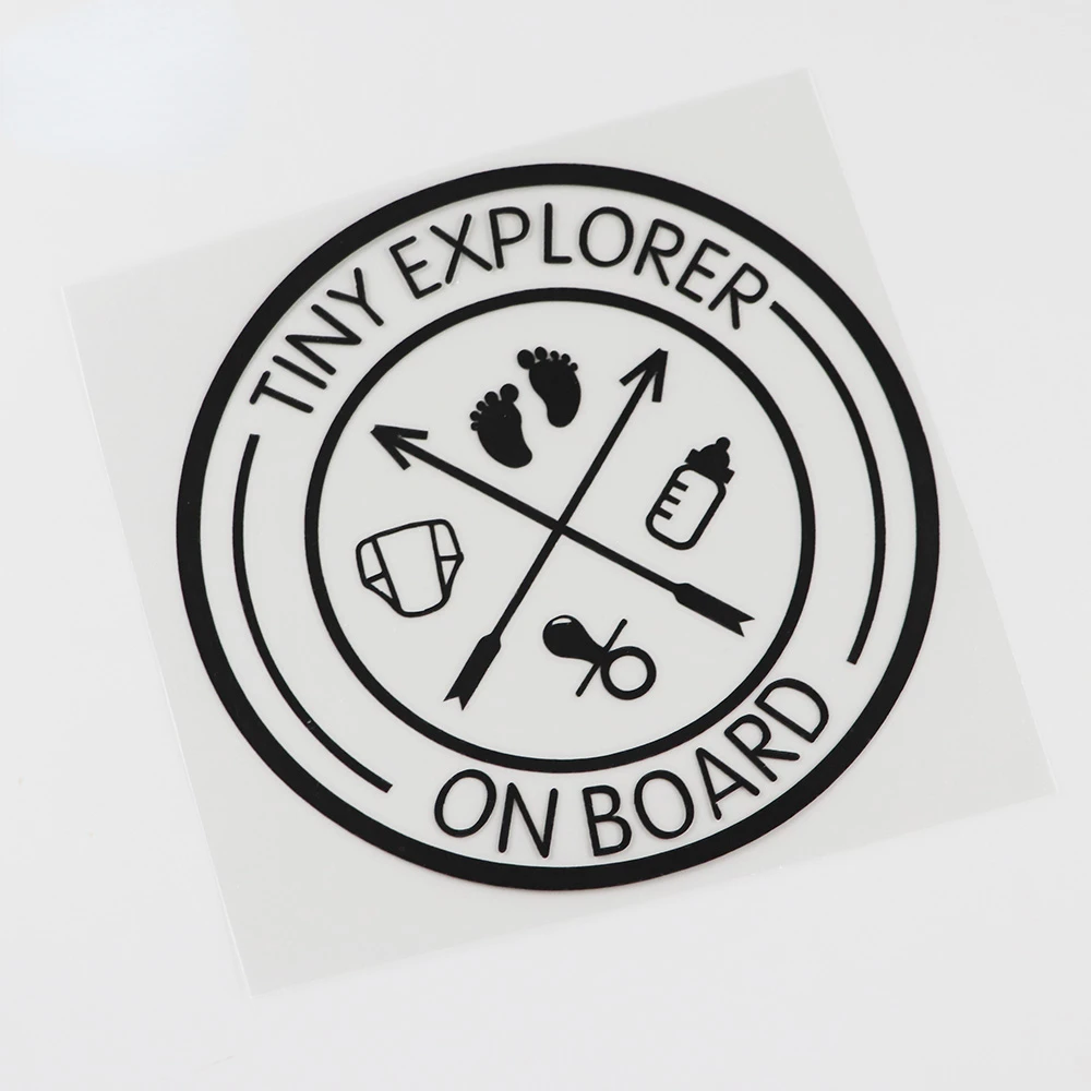 

Jpct fashionable Mini Explorer Car Decal for camping family stroller, raincoat waterproof polyethylene sticker 14.5cm*14.5cm