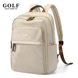 GOLF 14 Inches Woman Laptop Backpack Waterproof Oxford Cloth Backbag Large Capacity Travel School Business Women Backpacks Solid