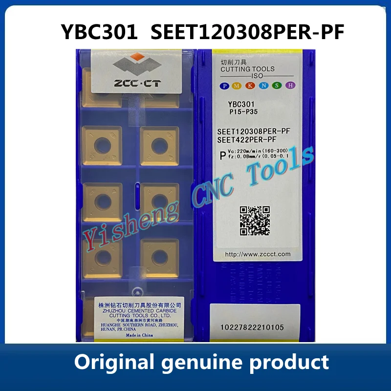 

Free Shipping Original ZCC CT YBG202 SEET120308PER-PF YBG102 YBM251 SEET120308PER Milling Cutter Inserts CNC cutting tools