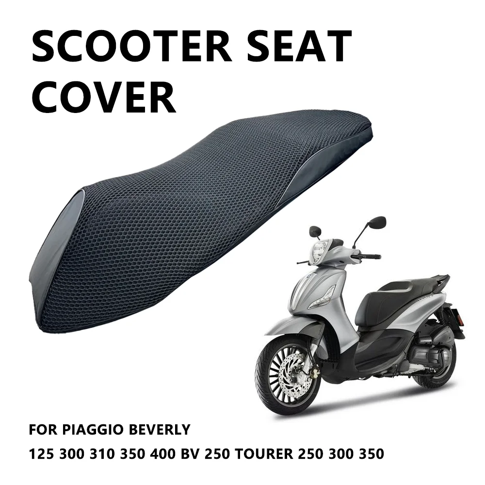 For Piaggio Beverly 125 300 310 350 400 BV 250 Tourer 250 300 Motor Seat Cover Sun-proof Breathable Scooter Seat Cushion Cover