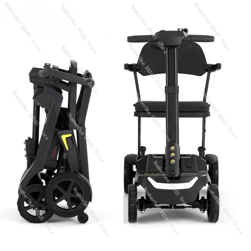 Foldable Four Wheel Electric Mobility Scooter Portable Elderly Travel Vehicle For Home Daily Outdoor Use