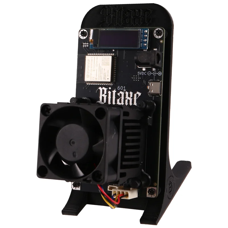 A76G-Bitaxe Gamma 601 BTC Solo Miner 1.2TH/S 18-22W BM1370 Asic Chip From Antminer S21 Pro Bitcoin Crypto Miner Black EU Plug