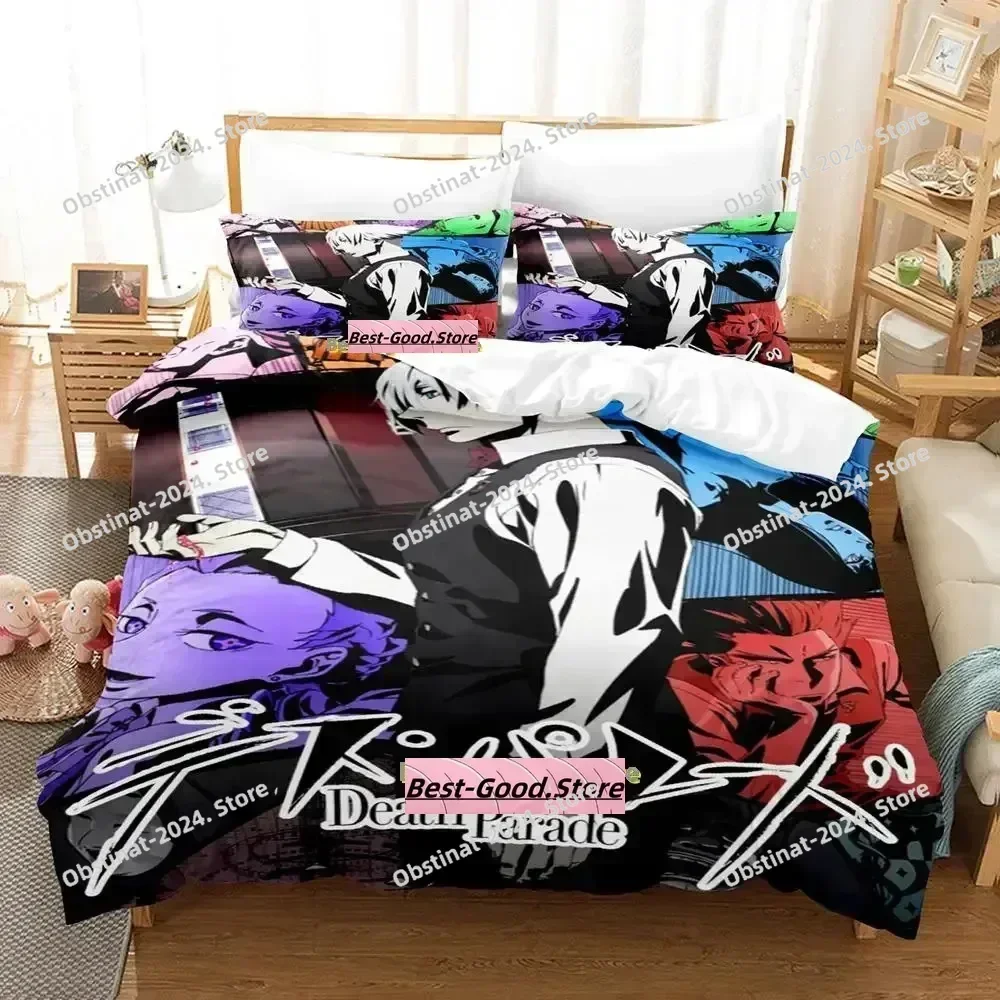 2023 Death Parade Bedding Set Printed With Pillowcase Bed Duvet Cover Soft Single Double Queen Super King Size Adult Kid Bedroom