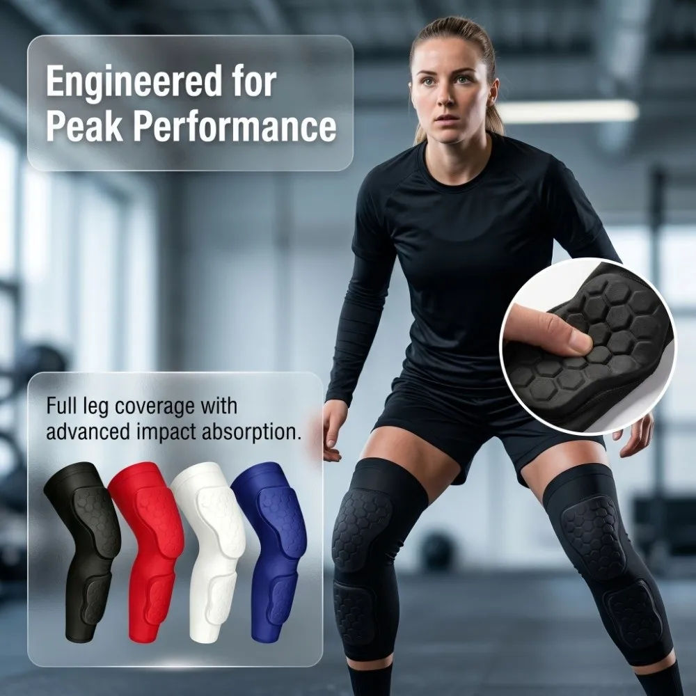 Breathable Padded Knee Pad Honeycomb Anti Collision Lightweight Knee Protection Pad Compression Support Silicone Non-slip