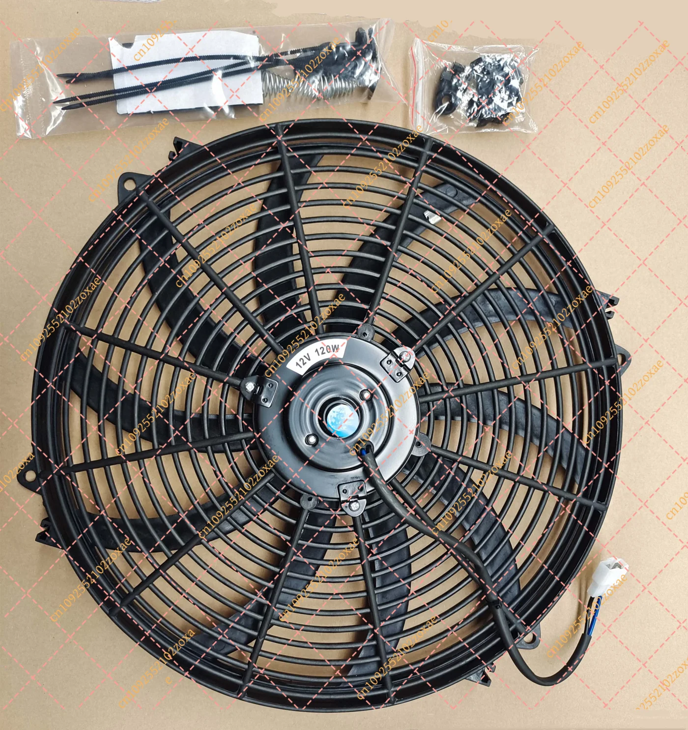 12V/24V Universal Electric Radiator Cooling Fan 10 Inch Slim High Performance w/ Mounting Kit for Auto Car Truck Engine