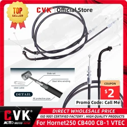 CVK 2pcs Motorcycle Throttle Cable Oil Lines Accelerator Cables For HONDA Hornet 250 CB400 1992 1994 1995 1997 1998 CB-1 VTEC