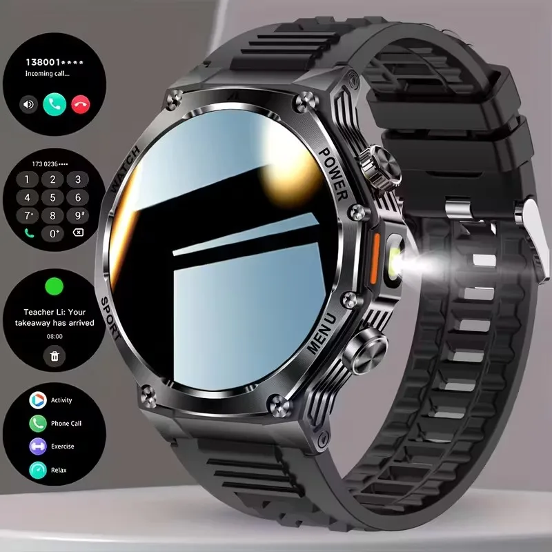 

New Outdoor GPS Sports Adventure Smart Watch Men BT Call Smartwatch Super Long Standby Men Fitness Bracelet For Android IOS+Gift