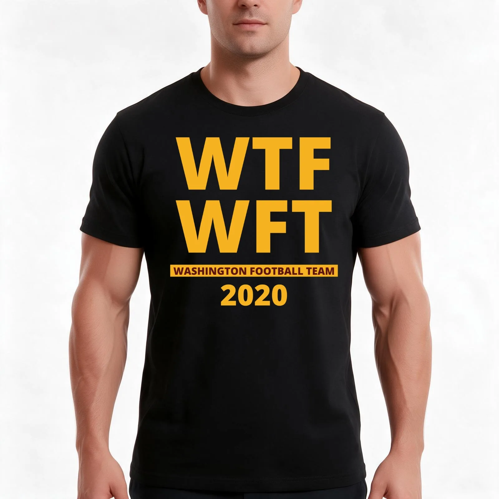 WTF WFT Washington Football Team 2020 T-Shirt Summer Casual Cotton Tee Oversized Streetwear Tops Vintage Graphic Print