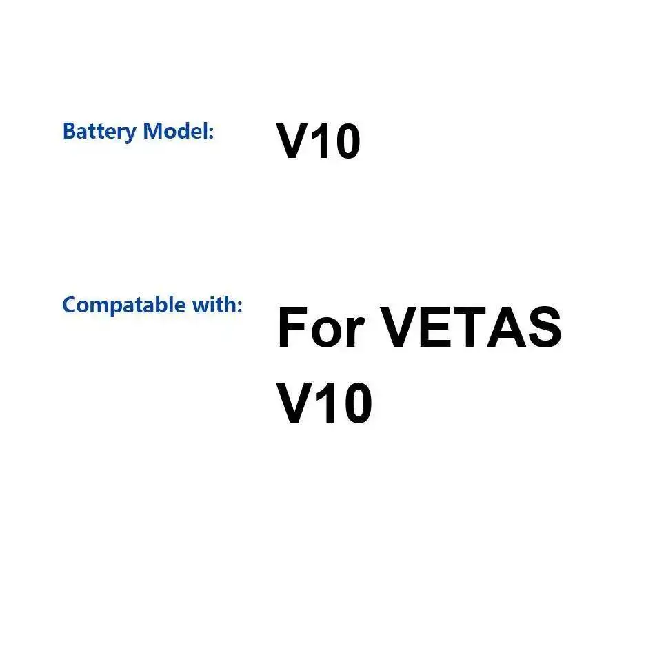 بطارية هاتف محمول عالية الأداء بقدرة 4000 مللي أمبير في الساعة لهاتف Vetas V10 Stable