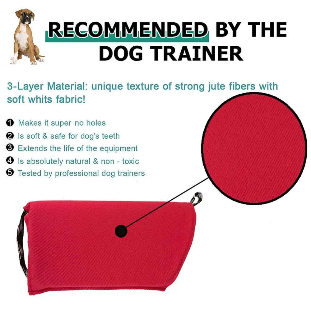 Portable Burlap Young Dog Bite Sleeve Arm Protection with Handle Bite Target Safety Training Dog Sleeves