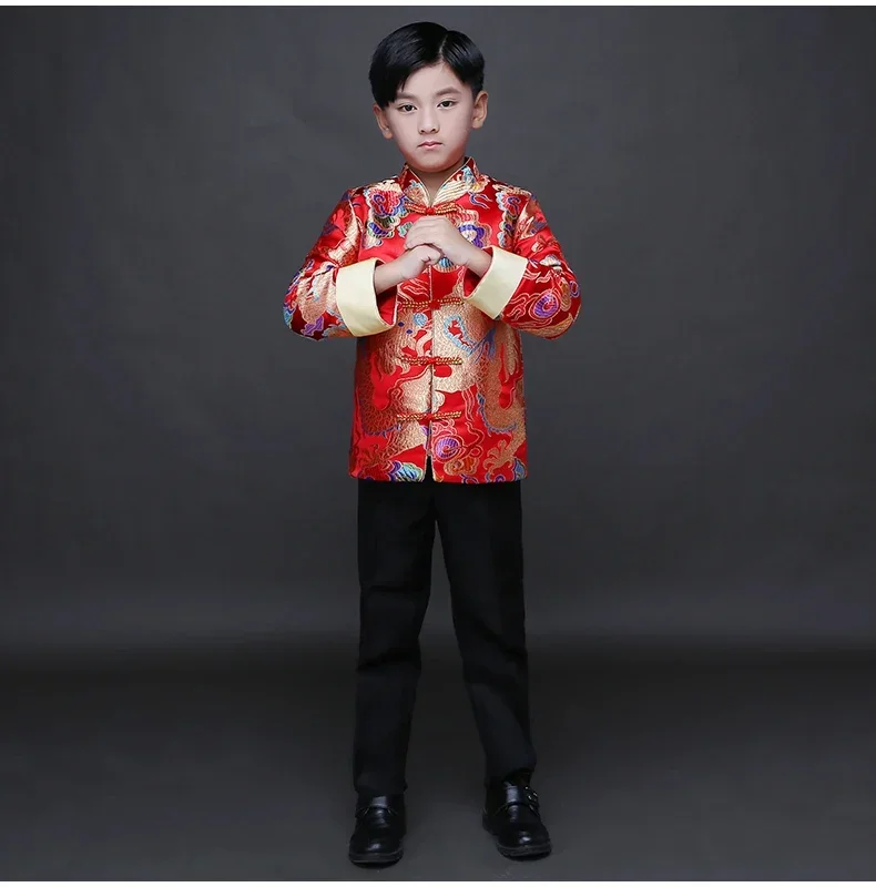 Children Cheongsam Princess Dress Girls Dress Puff Skirt Chinese Style Retro Costumes Chinese Guzheng Performance Clothing Host