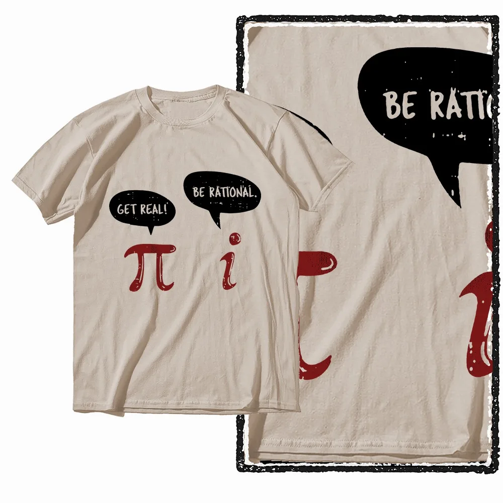 G31 Beige Cotton Vintage Math Graphic Men T-shirt | Streetwear Big Size Cool O-neck Men's Tee Tshirt