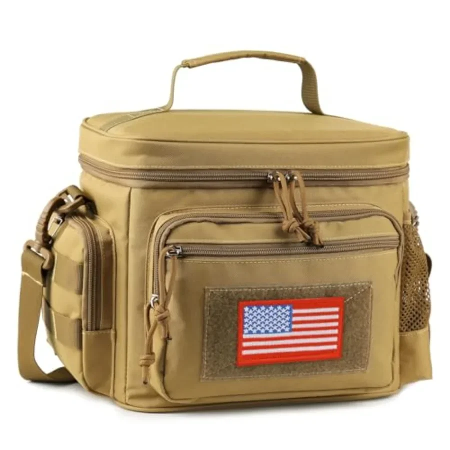 

Lunch Box for Men, Tactical Lunch Bag MOLLE Webbing Leakproof Insulated Lunch Cooler Women Adult Meal with Adjustable Shoulder