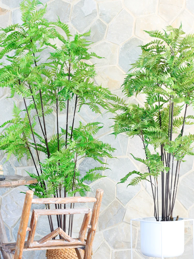 Simulation Green Plant Large Bonsai Nordic Style Potted Plant Floor Ornaments Cyathea Tree Black Bone Mango Ferns