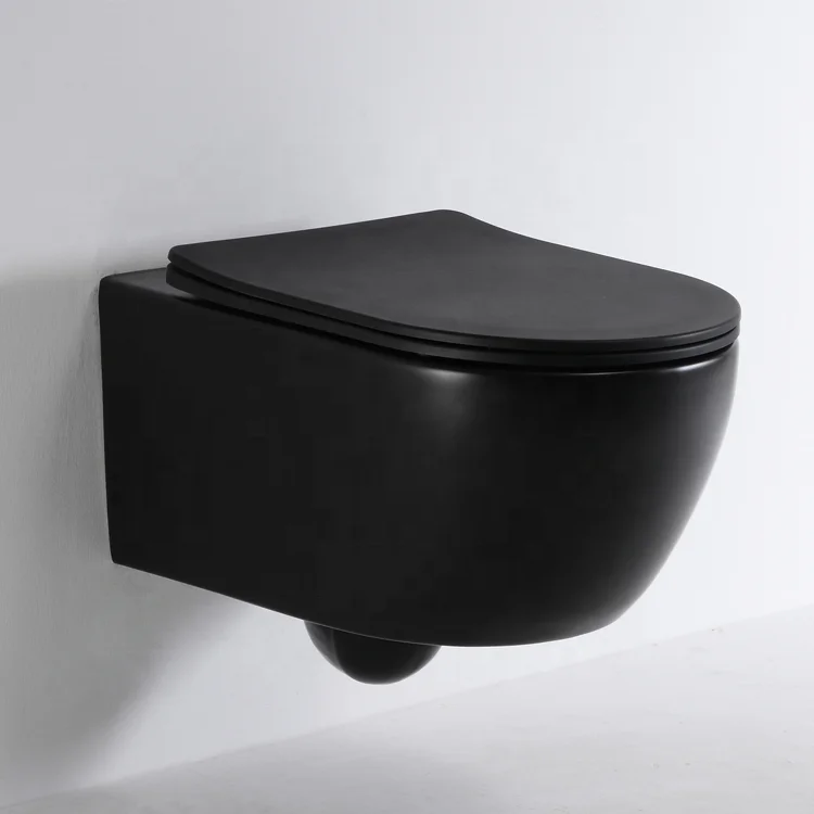 Hot-selling style bathroom bathroom wall-mounted floating matte black bathroom complete set