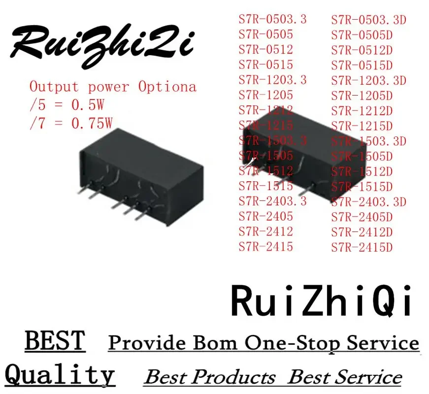 

10 шт./партия S7R- S7R 0503,3 0505 0512 0515 1203,3 1205 1212 1215 1503,3 1505 1512 1515 2403,3 2405 1 Вт 2412 Вт 2415 Вт Мощность