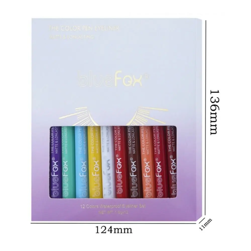 Wasserbeständiger, farbenfroher Eyeliner, langlebig, leicht zu reinigen, wasserfester flüssiger Eyeliner, hochpigmentierte Gesichtsfarbe