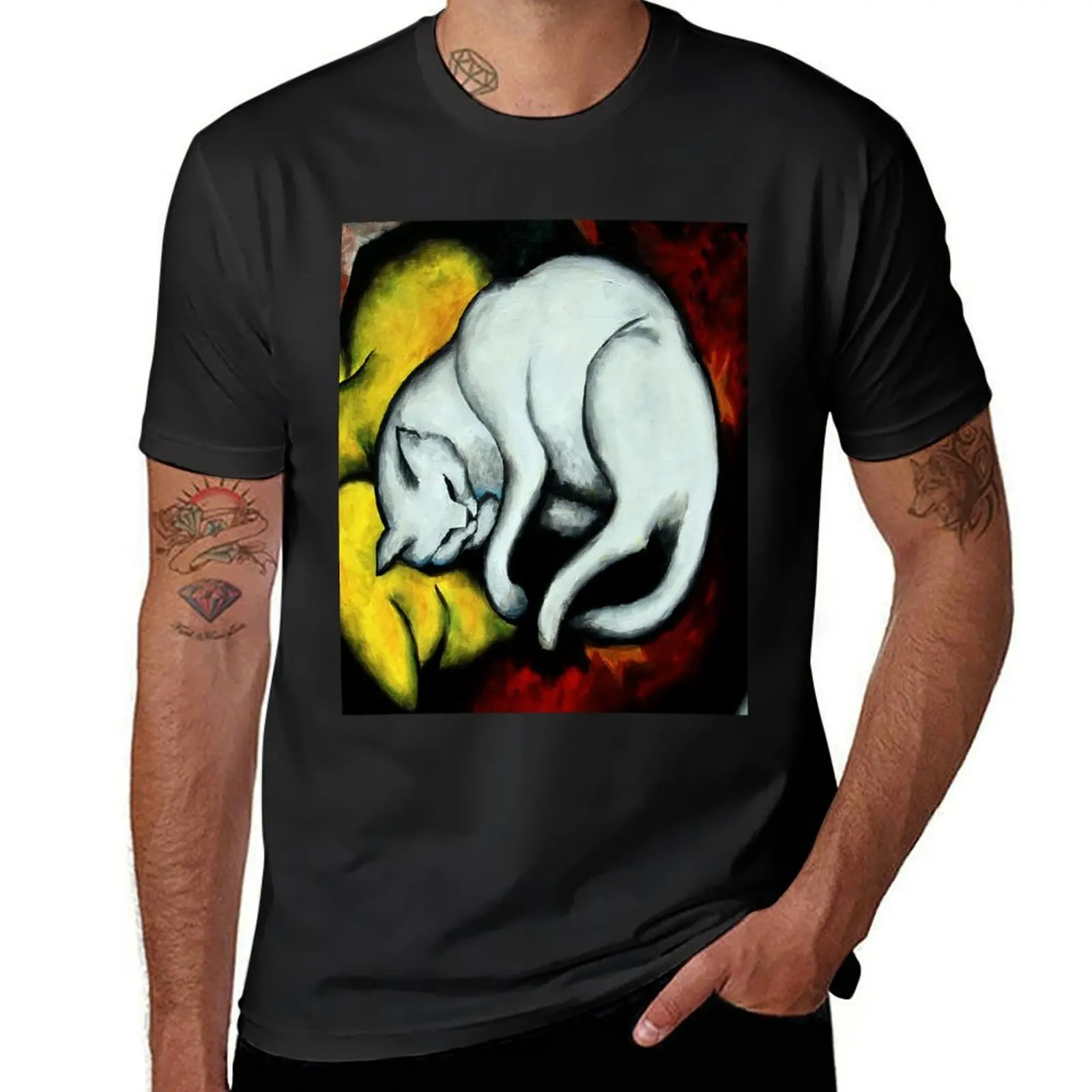 franz marc T-Shirt korean fashion aesthetic clothes plus sizes men graphic t shirts