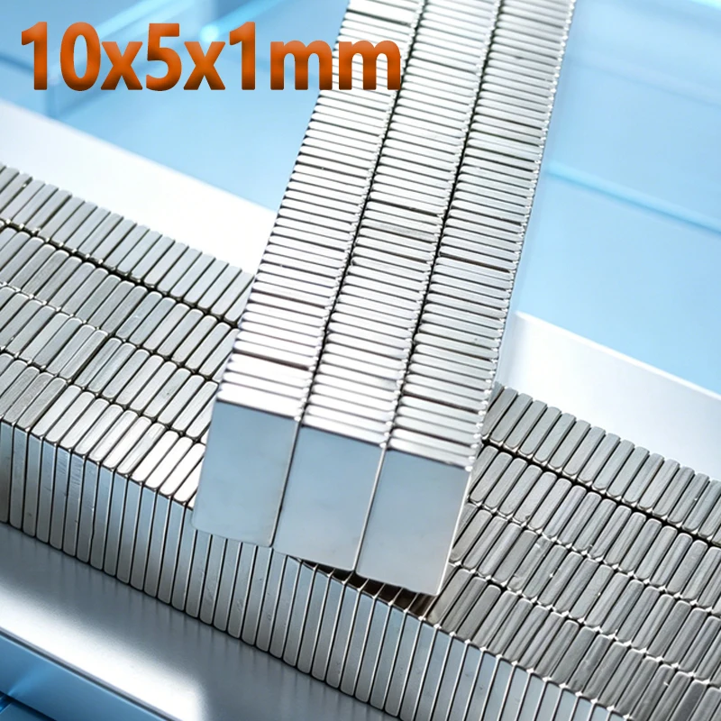 10x5x1mm Magnet N35 NdfeB 20-500pcs Square Shape Magnets 10*5*1 Accessory Powerful Neodymium Permanent Fridge Magnetic Imanes