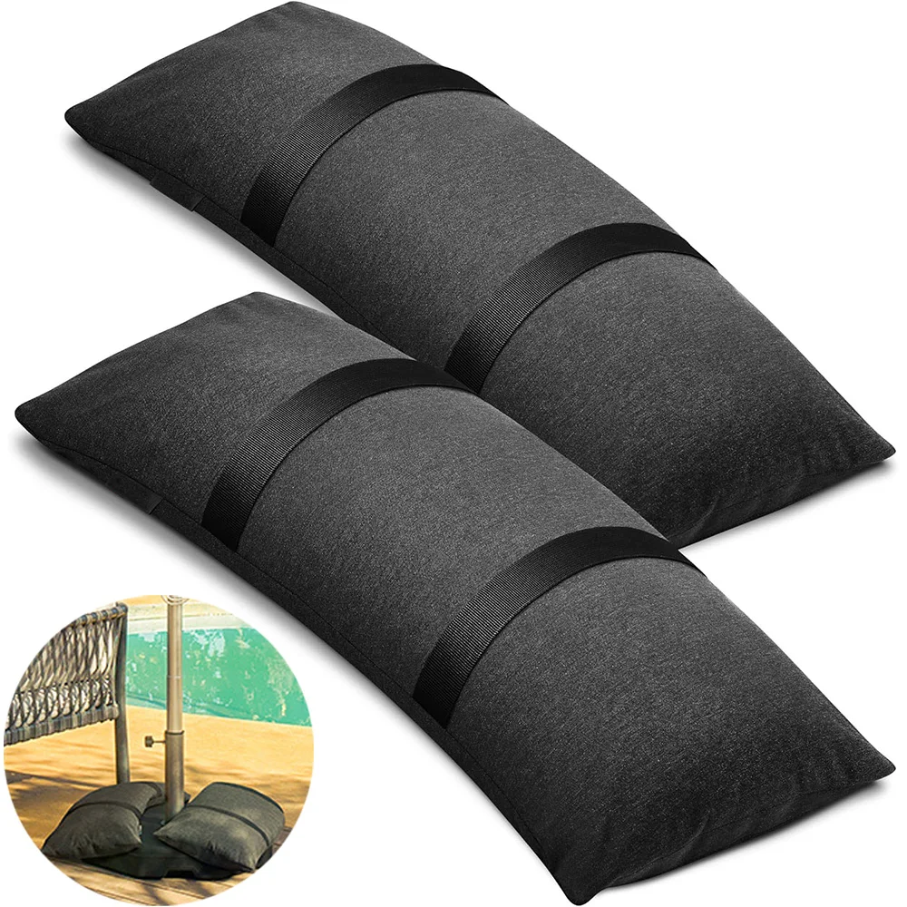 2PCS Umbrella Base Weights Outdoor Fillable Sandbags Weatherproof Patio Furniture Arched Sandbag Weights for Umbrella Stand