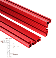 1Pc 40/60/80CM 75 Type Aluminium Profile Fence Miter Track Backer Sliding Brackets T-Slot For Table Saw DIYWoodworking Workbench