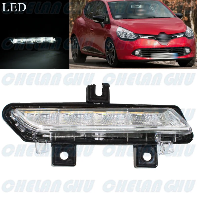 

For Renault Clio 2012 2013 2014 2015 Right Side Front Bumper LED DRL Daytime Running Light Lamp 266003864