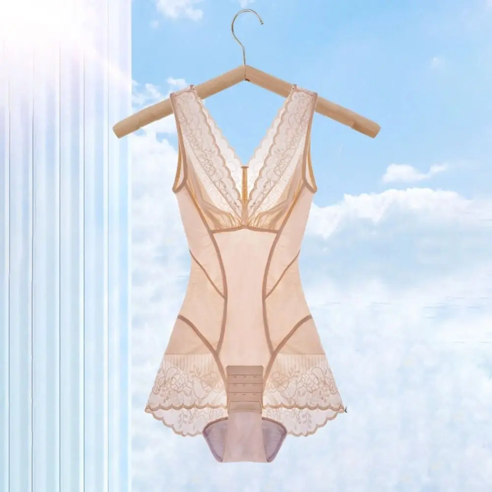 

Lace Flower Slimming Bodysuit Shaper Thin Shapewear Body Shaping Underwear Lingerie Tummy Control Postpartum Panties Women