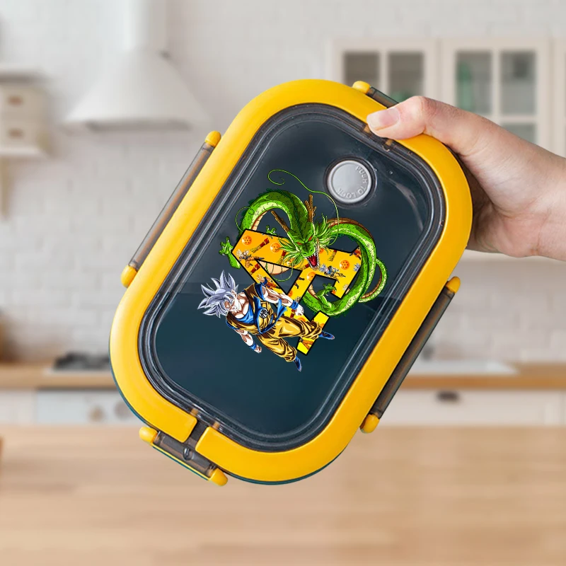 Dragon Ball Goku Niedliche Bento-Lunchbox mit Cartoon-Motiven für Schüler und Erwachsene, Lebensmittelbehälter, Picknick-Lunchbox, Büro-Essensbehälter