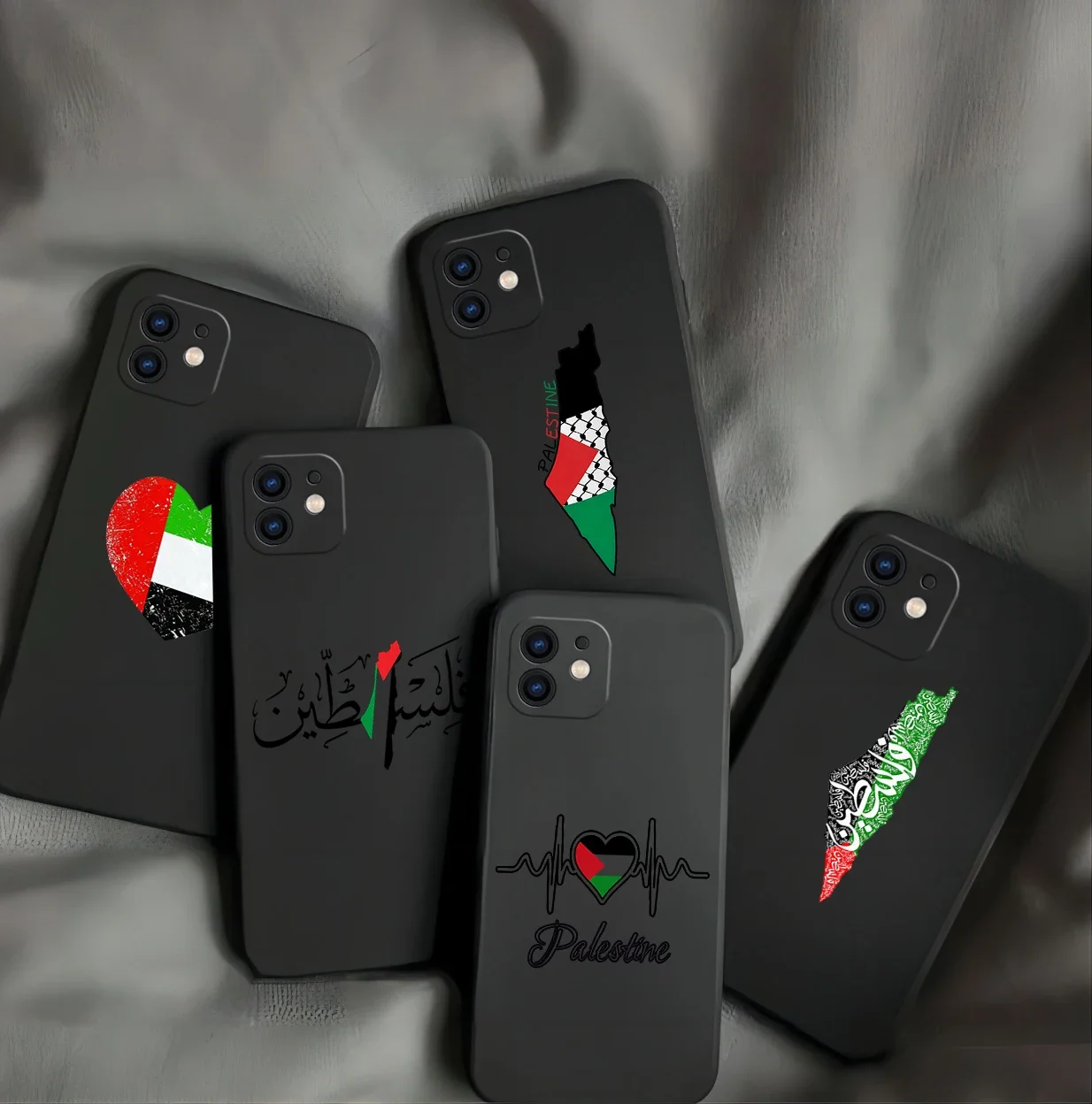 Palestine Flag Map Passport Phone Case For Xiaomi Redmi Note 12 11T 10S Pro Plus 10C 9A 9C 9T K40 K50 K60 4G 5G With Hand Strap