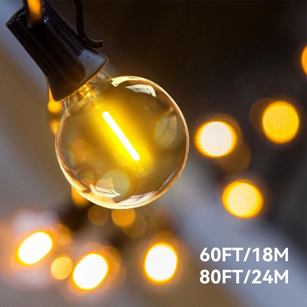 18M 24M LED String Light Outdoor Light Garland for Garden Patio Wedding Party Decorative Lamp Street Backyard Fairy Light String