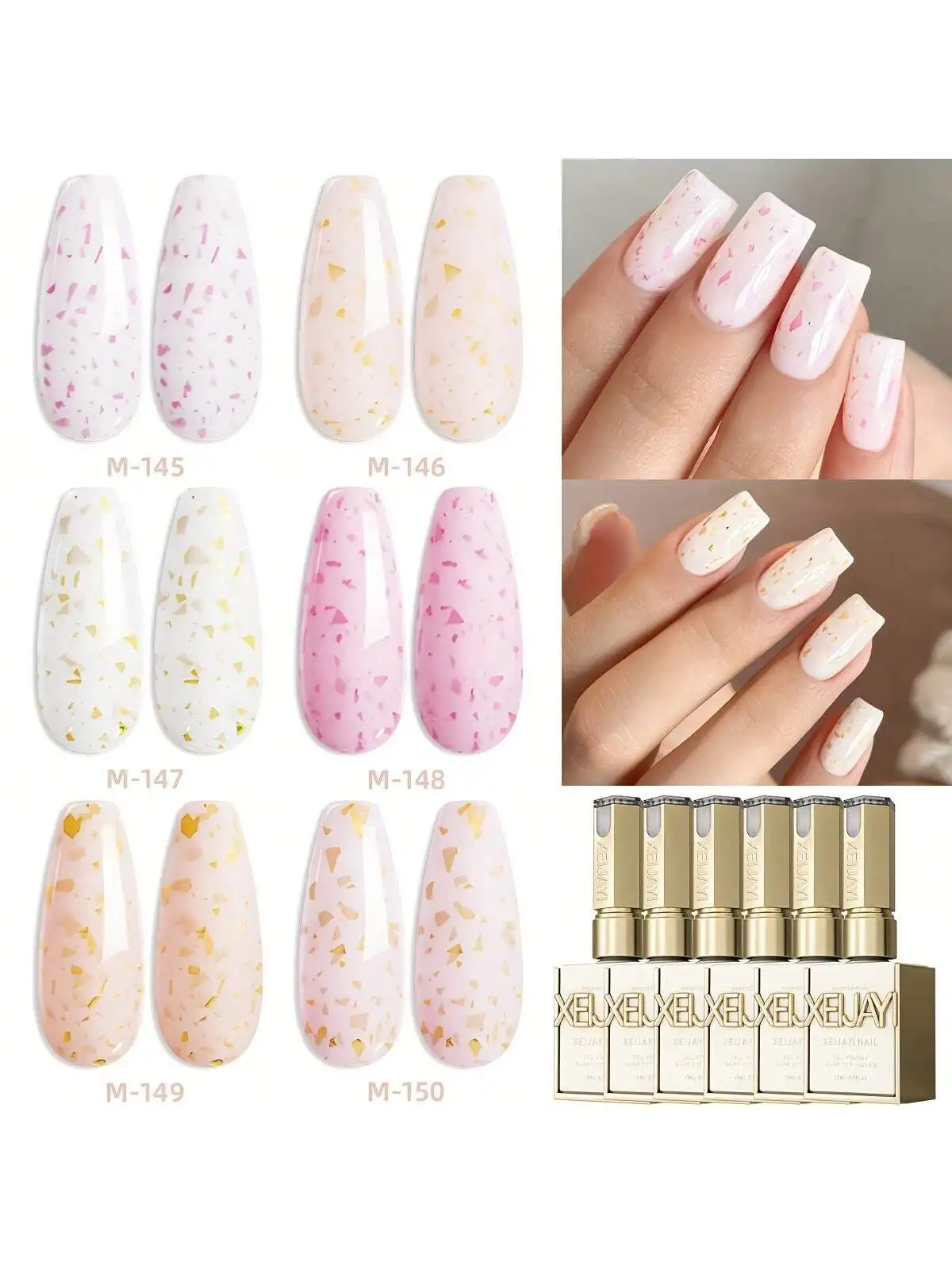 Xijayi 1pc creme esmagamento diamante gel de unhas colorido semi permanente arte do prego imersão uv led salão de beleza diy salão de beleza