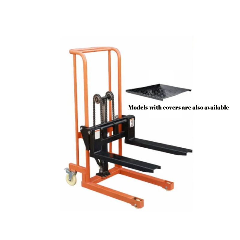 1.2M Small Household Hydraulic Micro Forklift 400kg Capacity Manual Pallet Elevator Iron Plate Stacker Platform Trolley