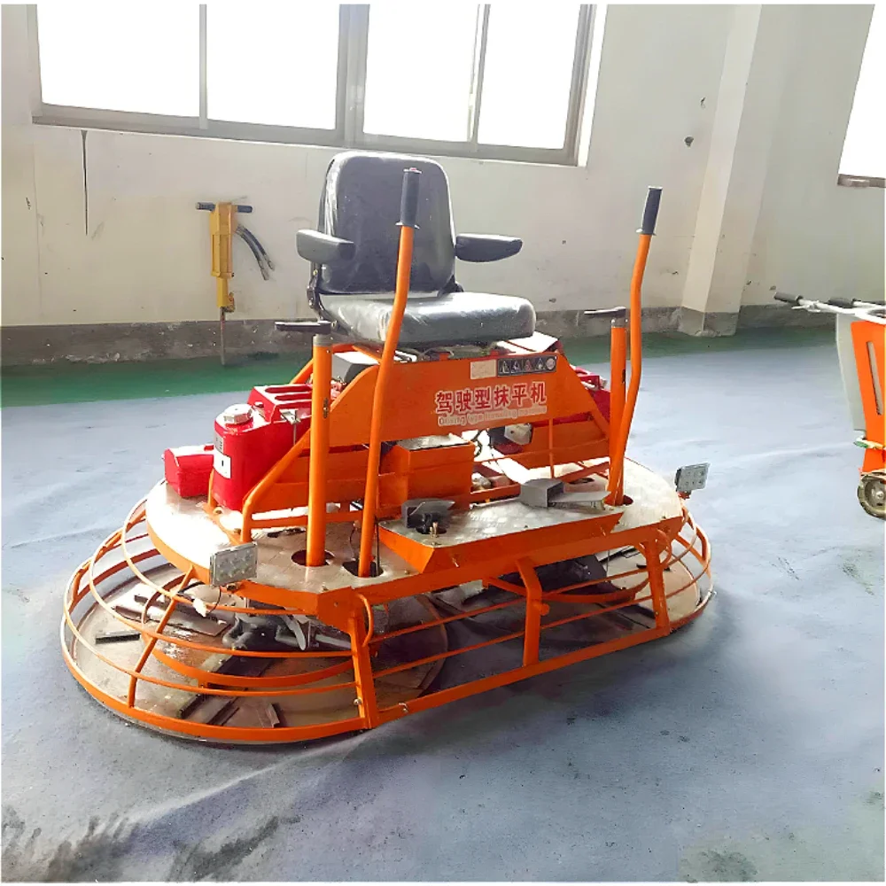Ride-on Double Cylinder Disc Road Cement Trowel Petrol Driven Concrete Power Trowel