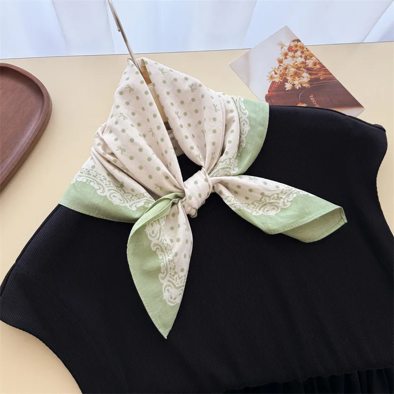 

Cotton Square Scarf Turban Print Hijab Luxury Female Headscarf Neckerchief Bandana Shawl Handkerchief Fashion Headband Wraps