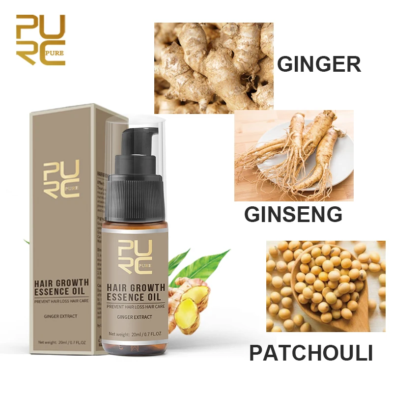 PURC Hair Growth Spray Fast Growth Serum Products Prevent Hair Loss Essential Oil Scalp Treatment Dry Hair Growing for Men Women