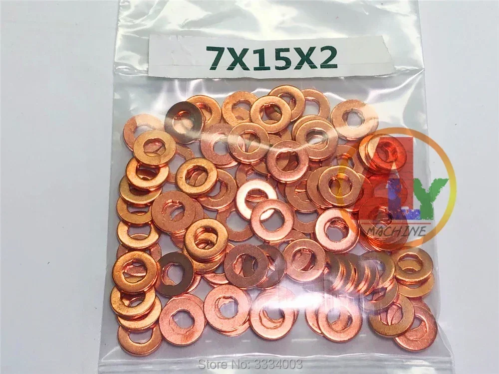 FREE SHIPPING 7x15mm/9x18mm CRIN Diesel Common Rail Injector Copper Seal Washer Gasket Ring Repair Kits