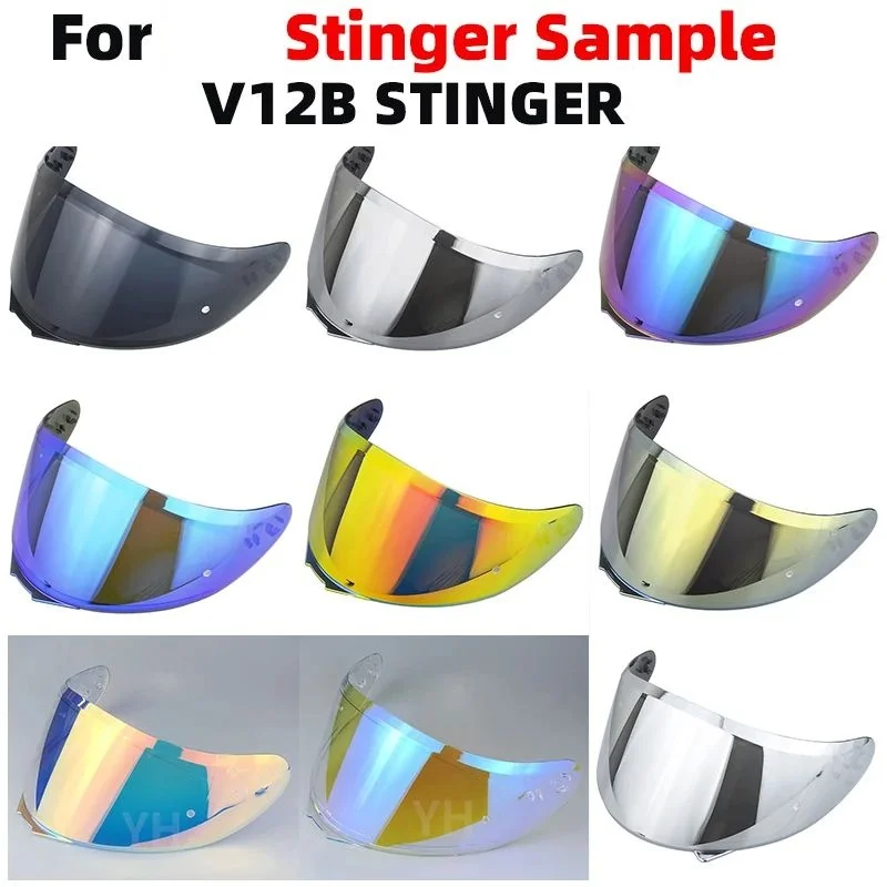Visera de casco para motocicleta MT Stinger muestra V12B V-12B STINGER, lentes HD deslumbrantes y geniales, accesorios para motocicleta