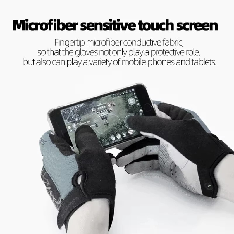 ROCKBROS Spring Cycling Gloves Full Finger Breathable Anti-Slip Bicycle Gloves for Men Women Mountain Road Bike Riding Gear