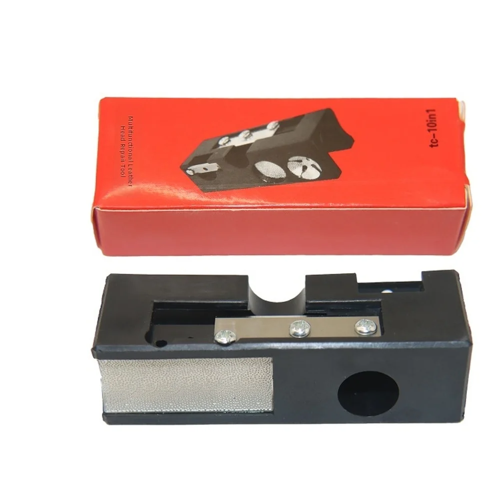 أداة إصلاح طرف البلياردو 10 في 1 مع ورق الصنفرة وشفرة الطحن والغراء لتشكيل صيانة طرف جديلة وتعزيز الحواف