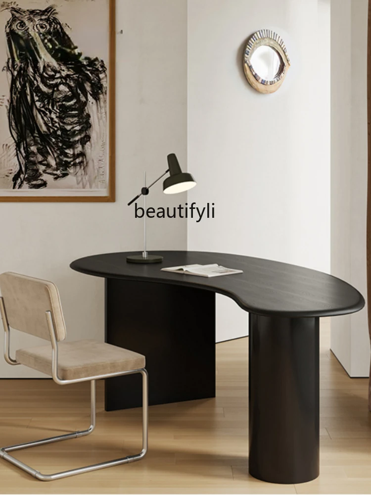 yj Modern Minimalist Computer Desk Paint Arc Boss Desk Affordable Luxury Style Shaped Occasional Table