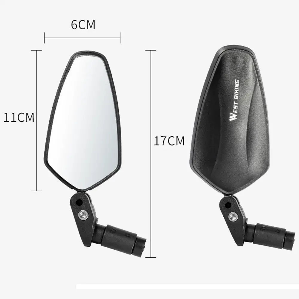 Espelho retrovisor flexível para ciclismo, 16-22mm, rotação 360, espelho retrovisor para guidão de bicicleta