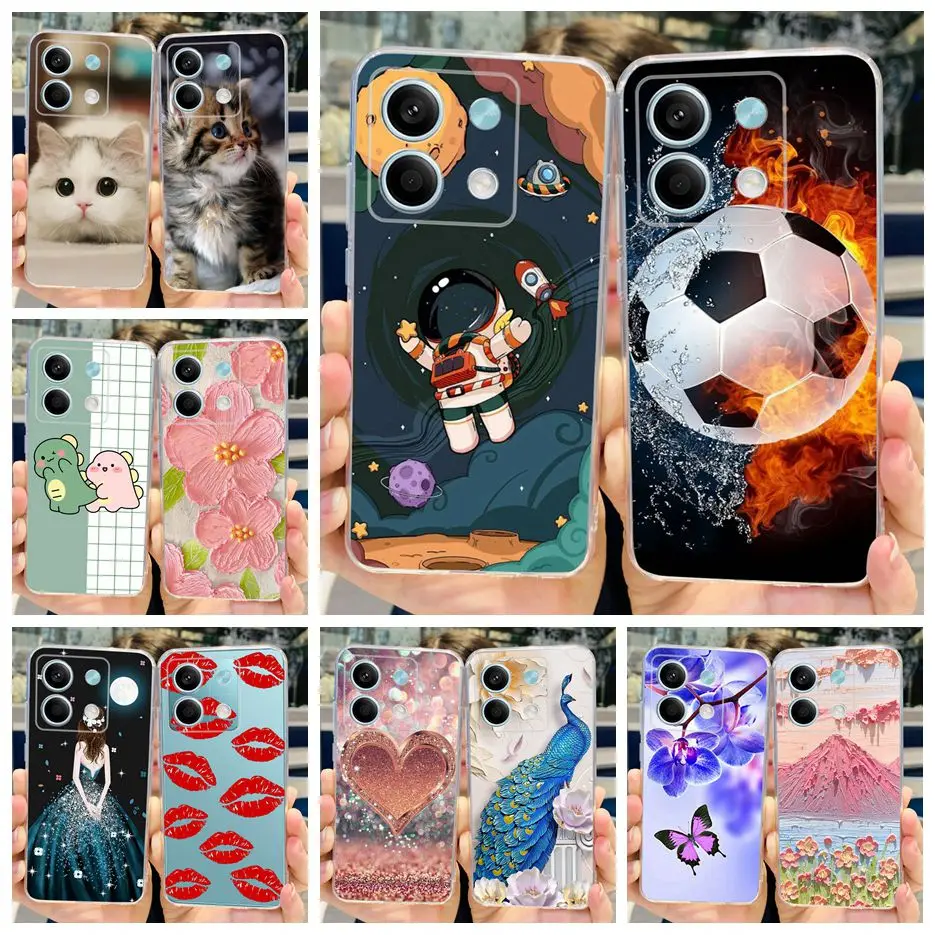 For Xiaomi Redmi Note 13 4G Case Luxury Painted Cover Clear Silicone Phone Case For Redmi Note 13 Pro Plus Note13 Pro Soft Shell