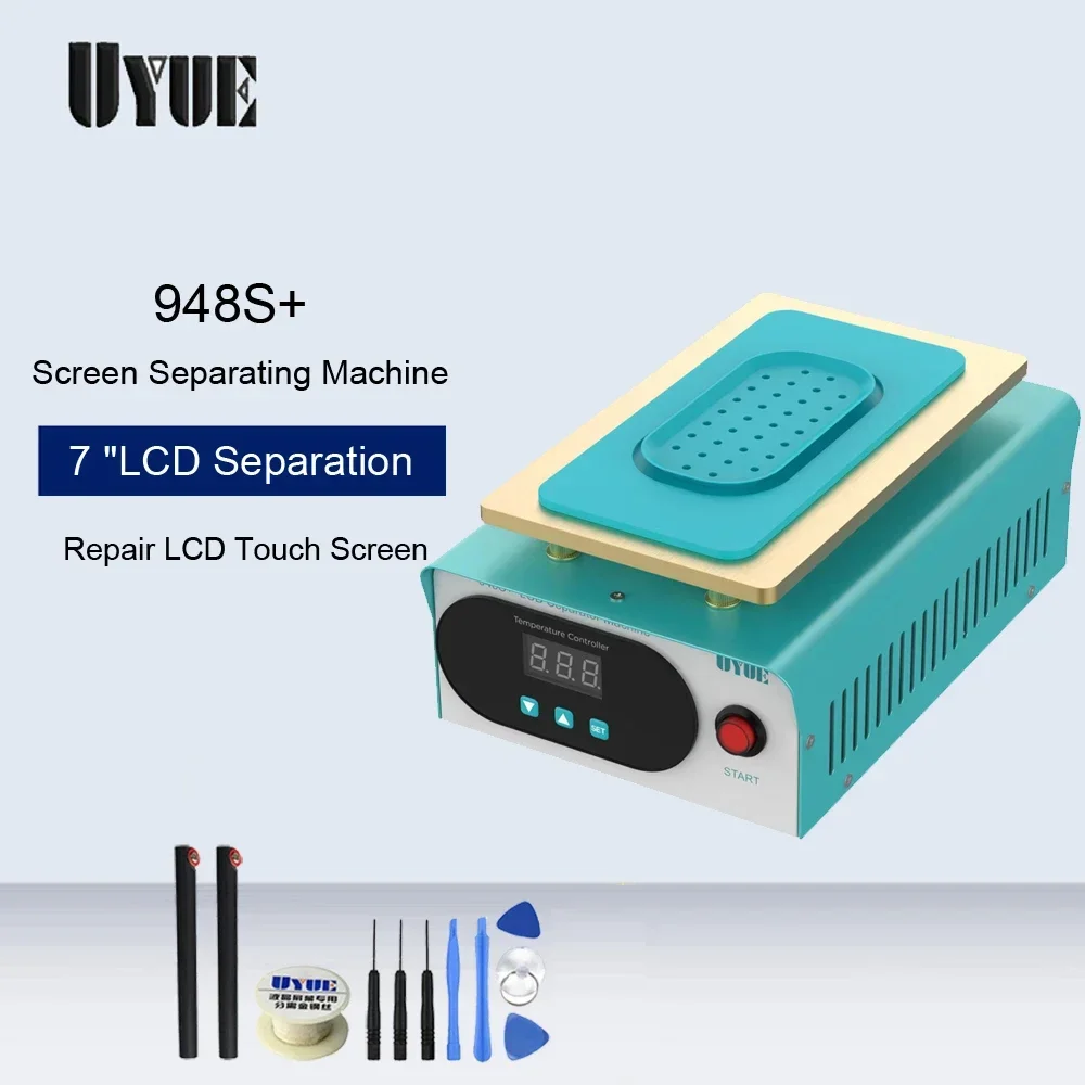 

UYUE 948S + ЖК-сепаратор, машина для ремонта сенсорных экранов телефонов, Встроенный вакуумный насос, комплект для ремонта и обновления IPhone, Samsung