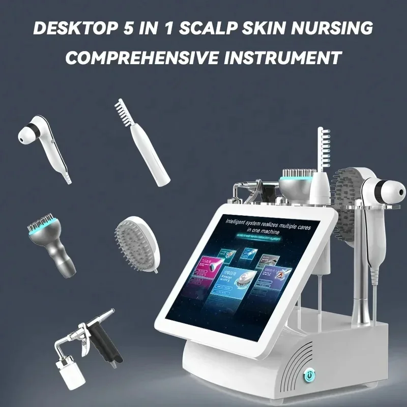 Multifunctional 15 Inch 5 In 1 High Frequency Hair Scalp Massage Device For Hair Spa CE