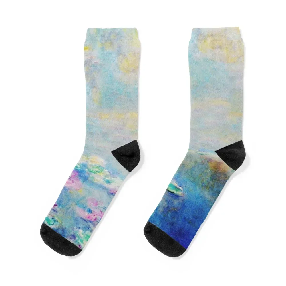 

Claude Monet - Les Nymphéas Rouges Water Lily Pond Red Water Lilies Socks man men cotton high quality Socks Men's Women's