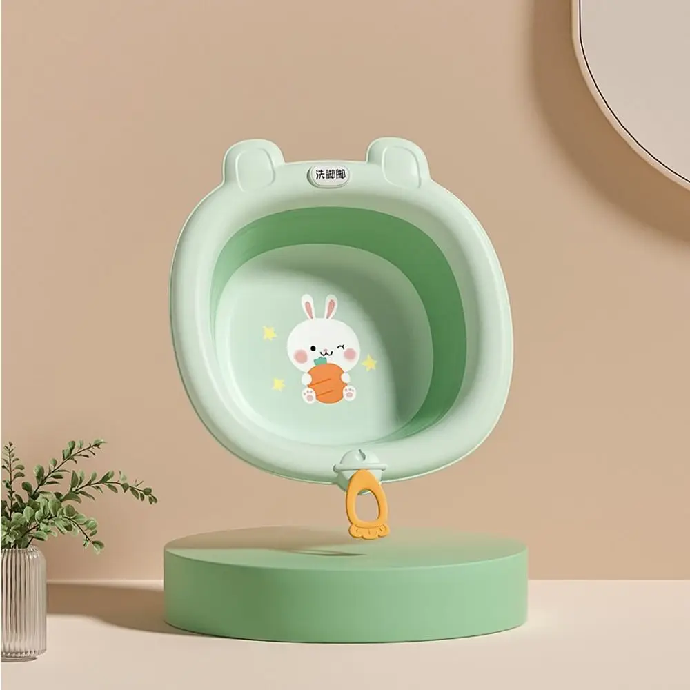 Practical Rabbit Baby Stuff Cartoon Portable Baby Folding Washbasin Baby Nursing Supplies Kids Bathtub Household Folding Basin